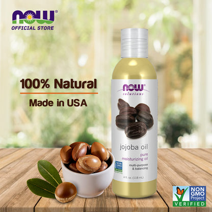 NOW Christmas Soothing & Energizing Body Oil – Jojoba Oil & Peppermint Oil + Free Roll-On