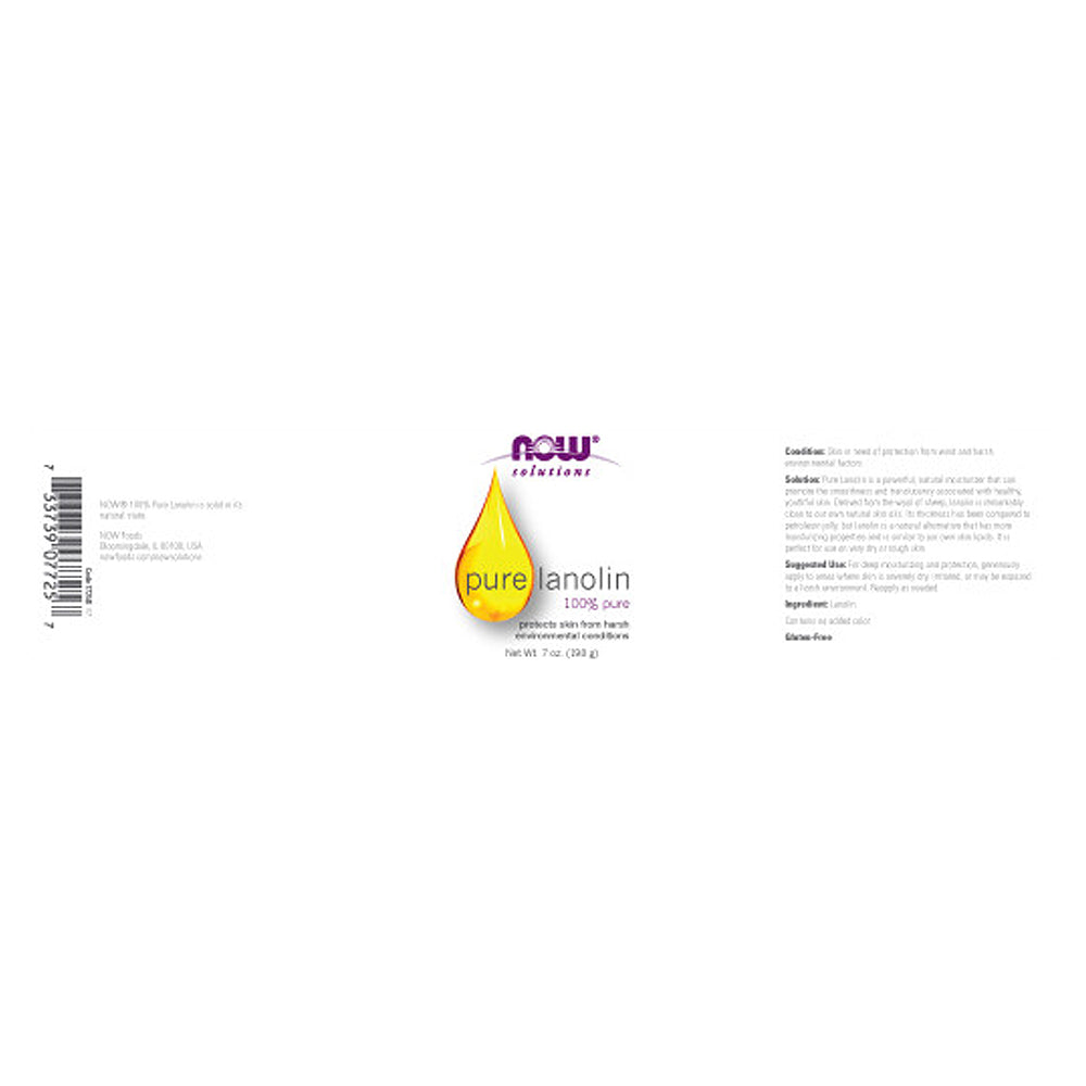 NOW Solutions, Lanolin pure, Intense Protection, 7oz (198g)