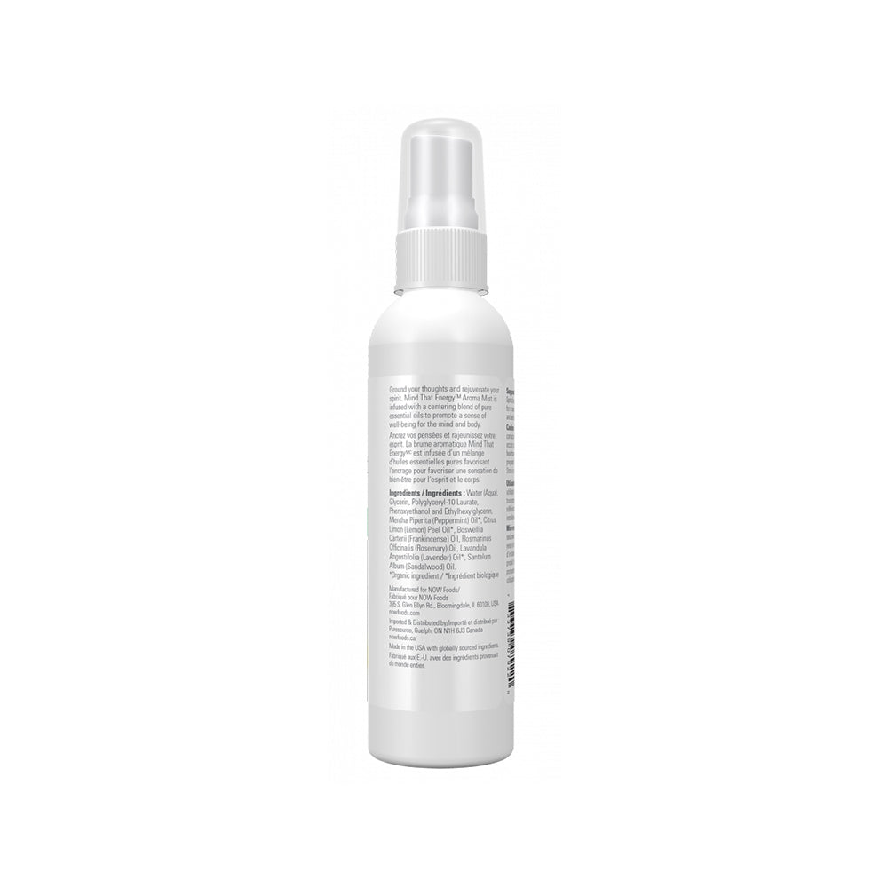 NOW Essential Oils, Mind That Energy Aroma Mist 4oz (118ml)