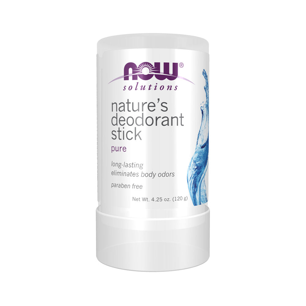 NOW Solutions, Nature's Deodorant Stick, Deodorant Stone, 100% Pure and Natural, Long-Lasting Body Odor Elimination, 3.5 oz.