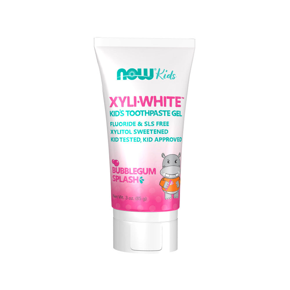 NOW Solutions, Xyliwhite™ Toothpaste Gel for Kids, Bubblegum Splash Flavor, Kid Approved! 3-Ounce, packaging may vary