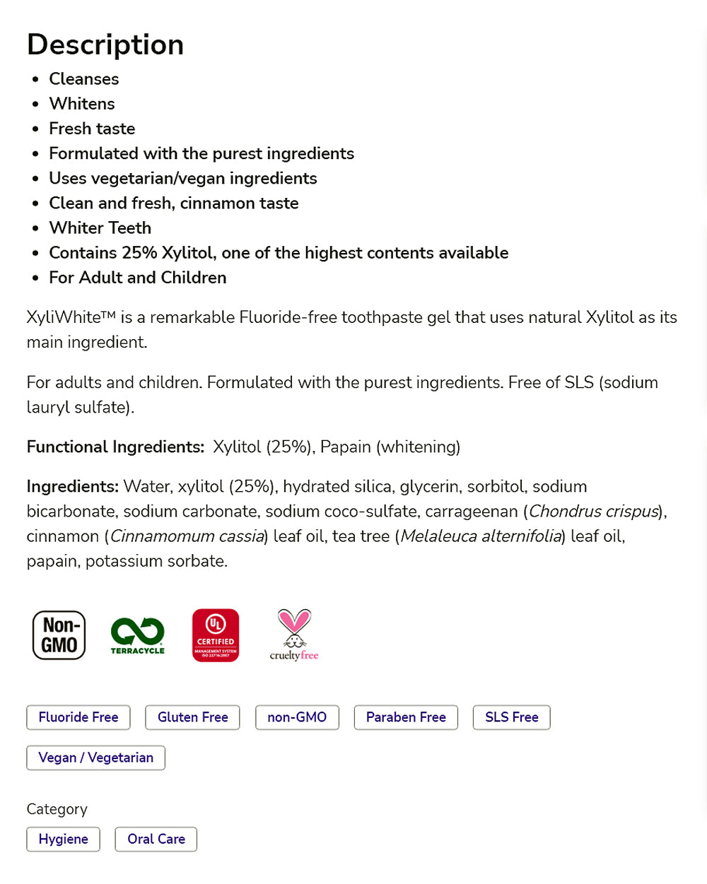 NOW Solutions, Xyliwhite™ Toothpaste Gel, Cinnafresh, Cleanses and Whitens, Clean and Fresh Cinnamon Taste, 6.4-Ounce