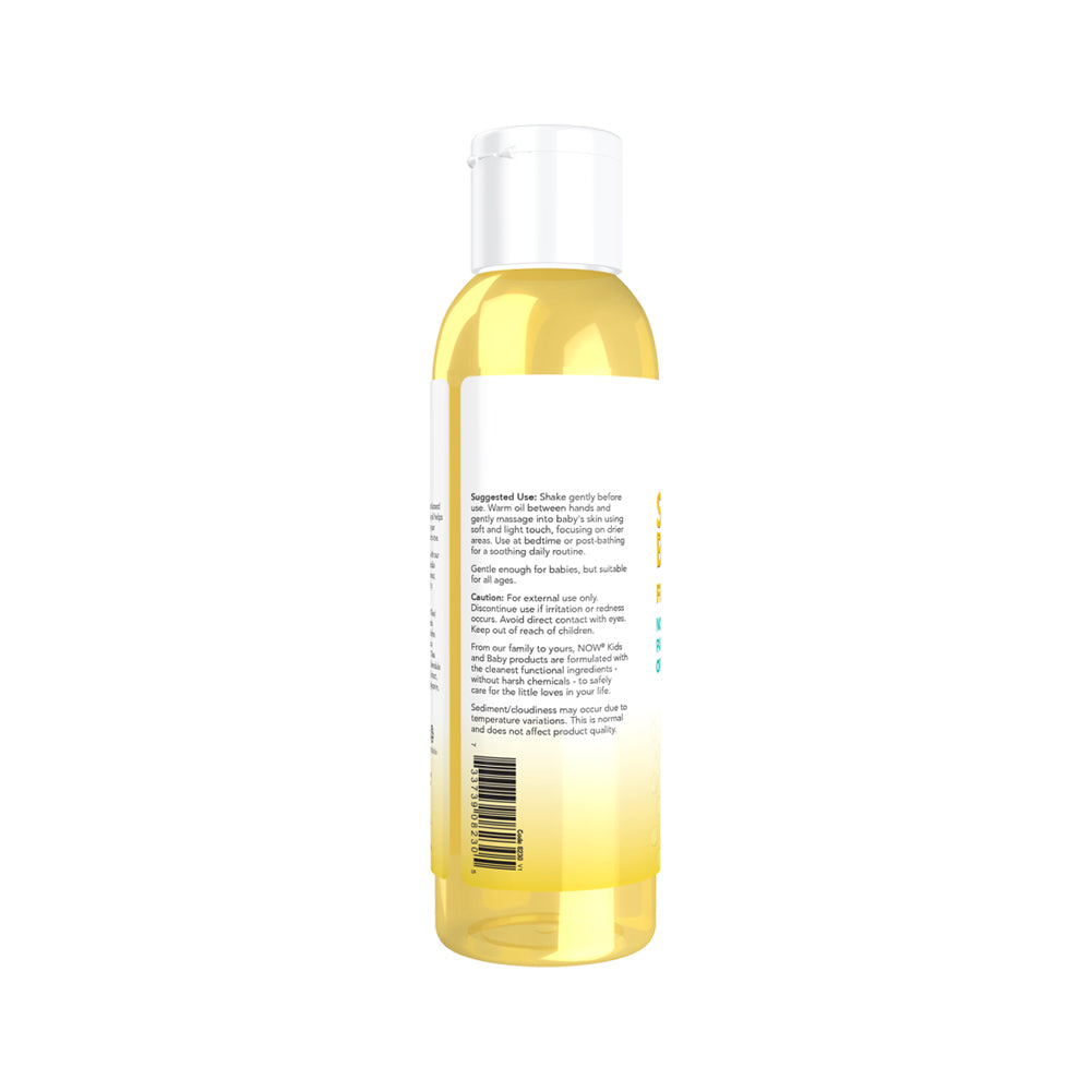 NOW Baby, Soothing Baby Oil, Fragrance Free, No Artificial Fragrance, Parabens, Phthalates, or Petrolatum, (118ml)