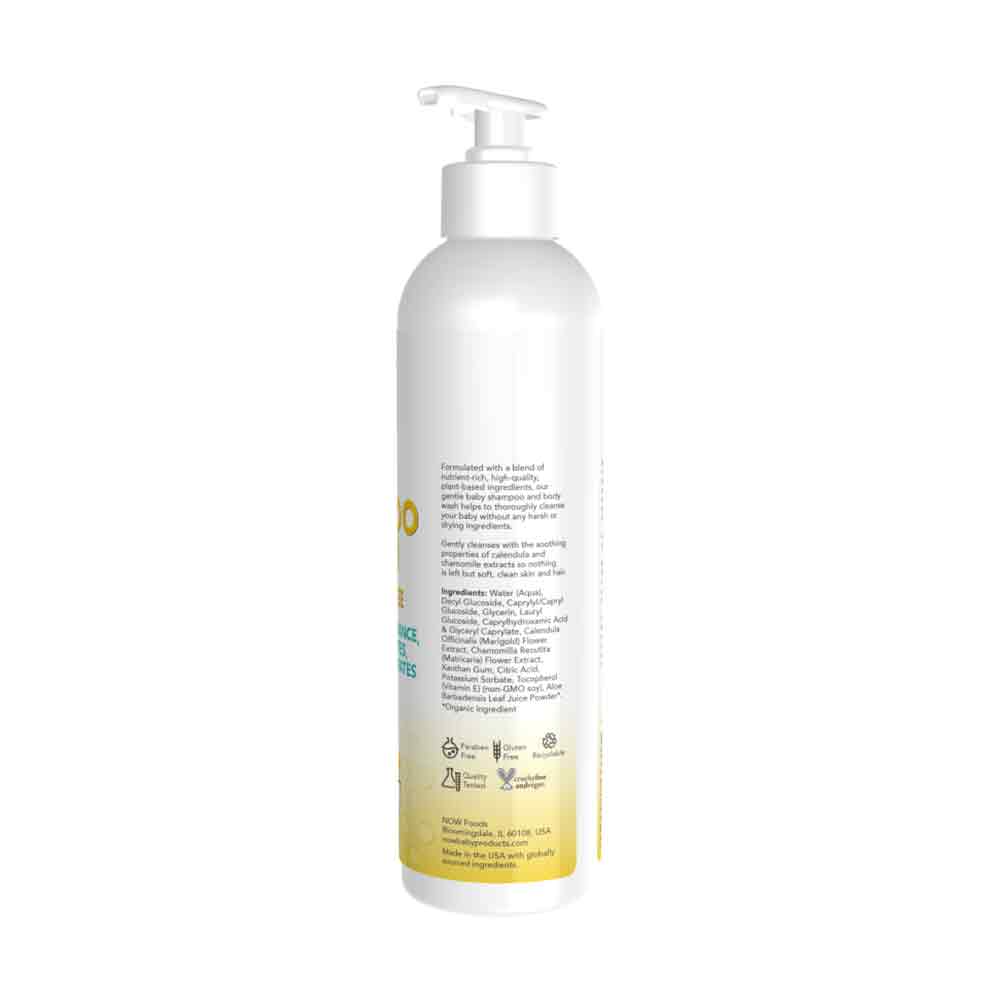 NOW Baby, Gentle Shampoo & Wash, Fragrance Free with No Artificial Fragrance, (237ml)
