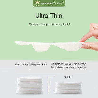 Calmfident Night Use Ultra-Thin Super Absorbent Sanitary Napkin Pads 285mm (10pcs) Green