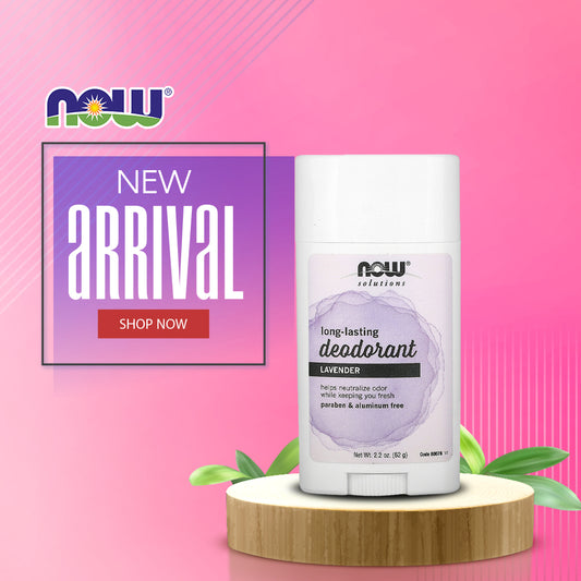 NOW Solutions, Deodorant Stick, Long Lasting, Refreshing Lavender Scent, Odor Eliminating for Underarms and Feet, Paraben / Propylene Glycol Free, No Artificial Colors or Fragrances, 2.2-Ounce