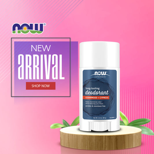 NOW Solutions, Long Lasting Deodorant, Cedarwood and Cypress, Paraben &amp; Aluminum Free, 2.2-Ounce