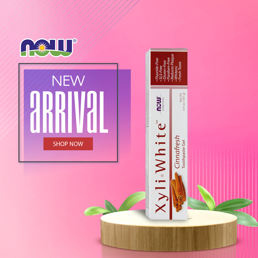 NOW Solutions, Xyliwhite™ Toothpaste Gel, Cinnafresh, Cleanses and Whitens, Clean and Fresh Cinnamon Taste, 6.4-Ounce
