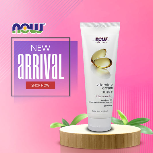 NOW Solutions, Vitamin E Cream 28,000 IU - 4 oz (118ml)