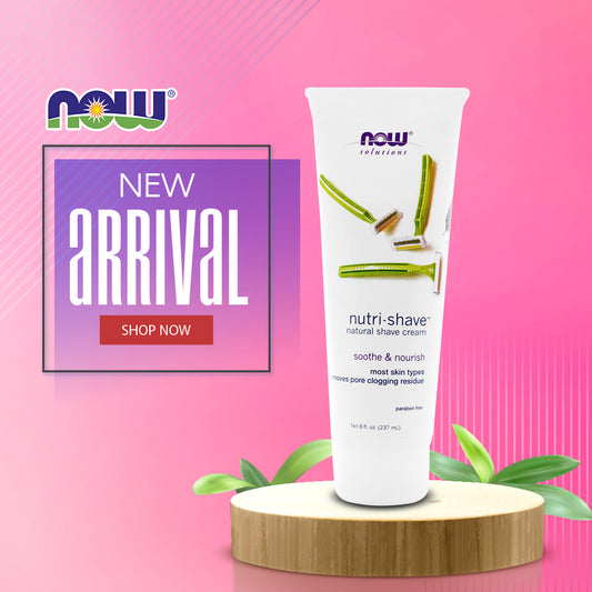 NOW Solutions, Nutri-Shave, Shave Cream, Removes Pore Clogging Residue, Reduces Irritation, 8-Ounce
