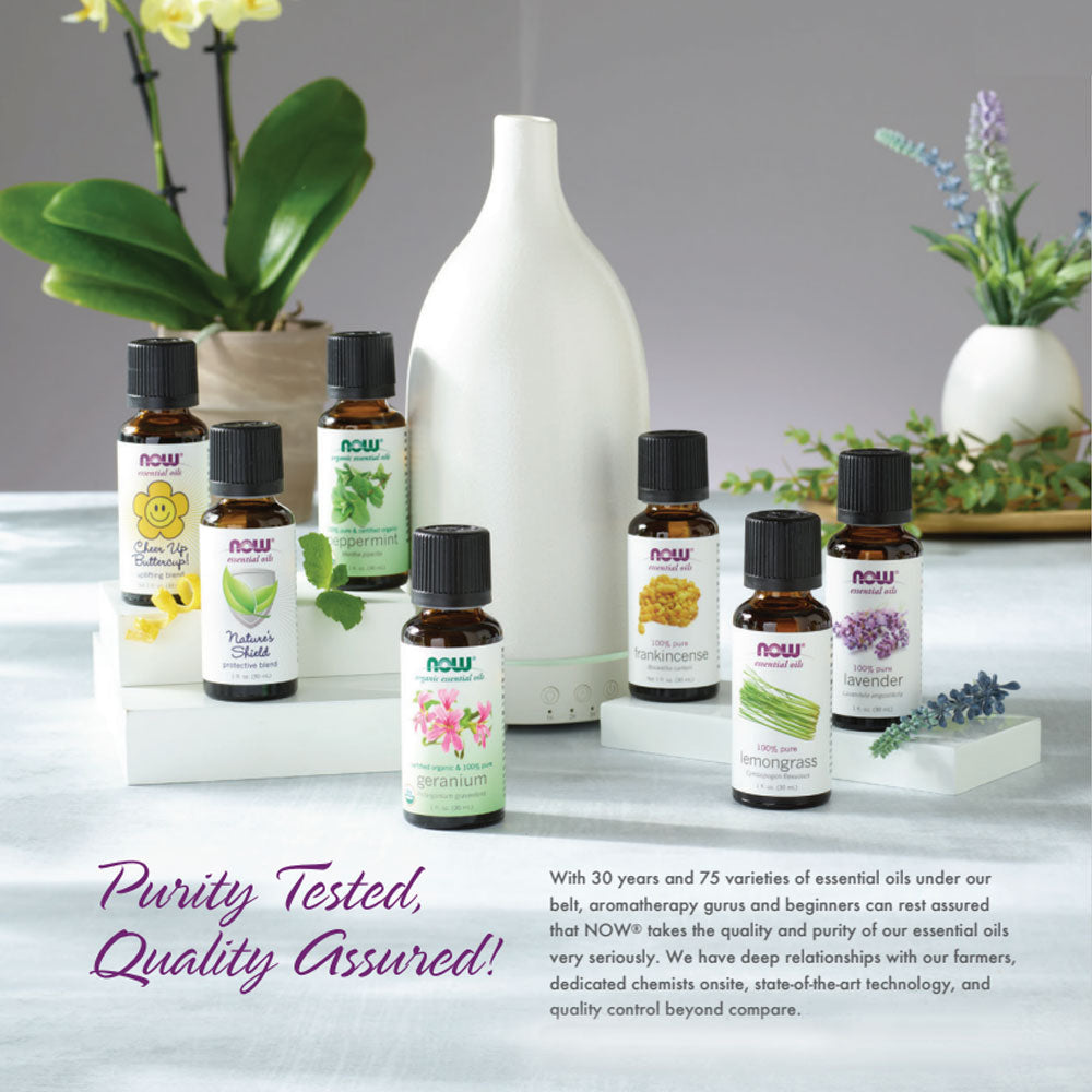 NOW Essential Oils, Bottled Bouquet Oil Blend, Floral Aromatherapy Scent, Blend of Pure Essential Oils, Vegan, Child Resistant Cap, 1-Ounce (30ml)