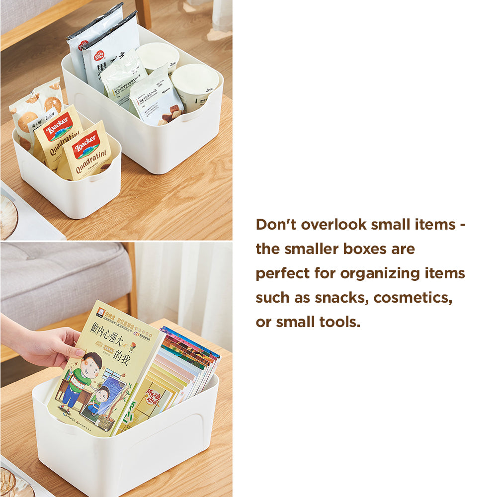 [Morilins Home] White Japanese-Style Clean & Modern Design Stackable White Lidded Plastic Storage Box