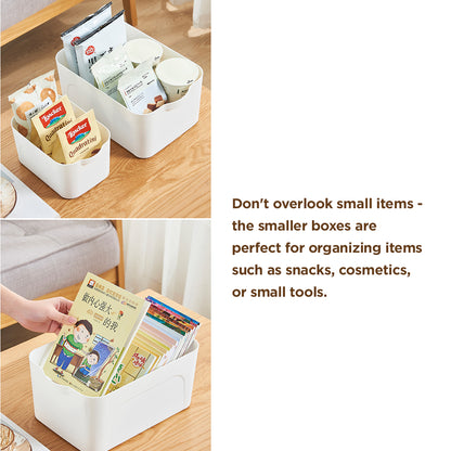 [Morilins Home] White Japanese-Style Clean & Modern Design Stackable White Lidded Plastic Storage Box