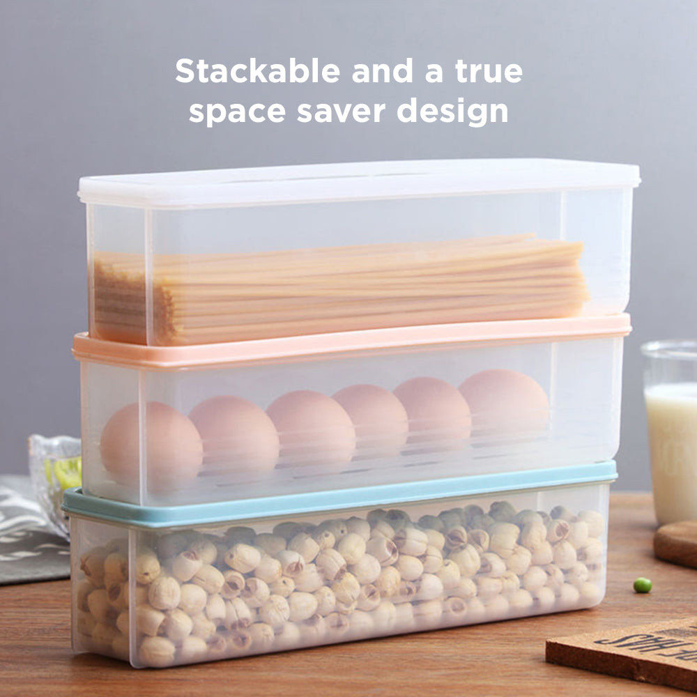 [Morilins Home] Set-of-3 Minimalist Design Stackable Food Storage Organizer/Containers, a pantry must-have - BPA-Free, Space-Saving in Stylish Khaki
