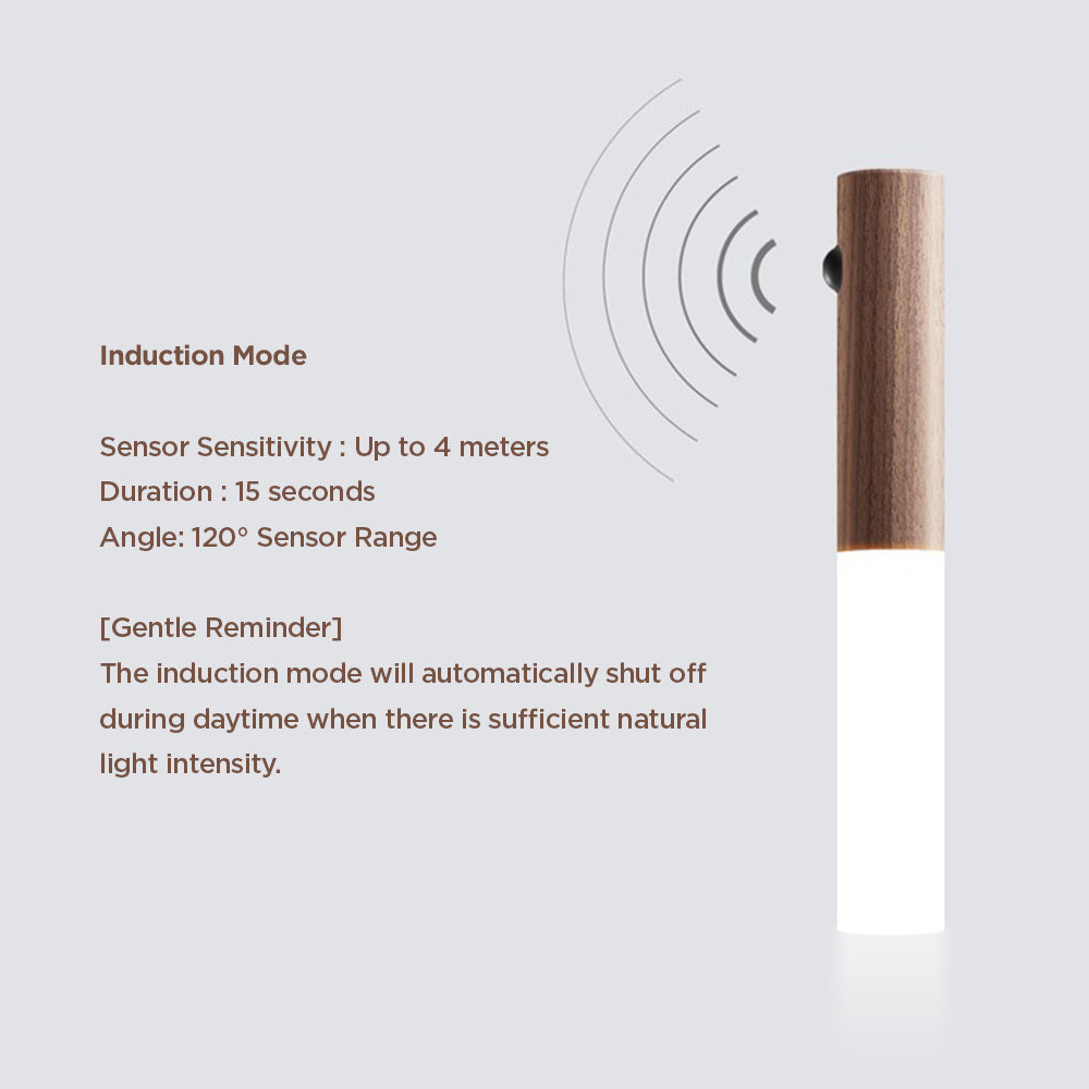 [Morilins Home] Modern Minimalist Atmosphere Lamp with Smart Motion Sensor, 1W LED Night Light, Removable Design, Magnetic with USB Charging