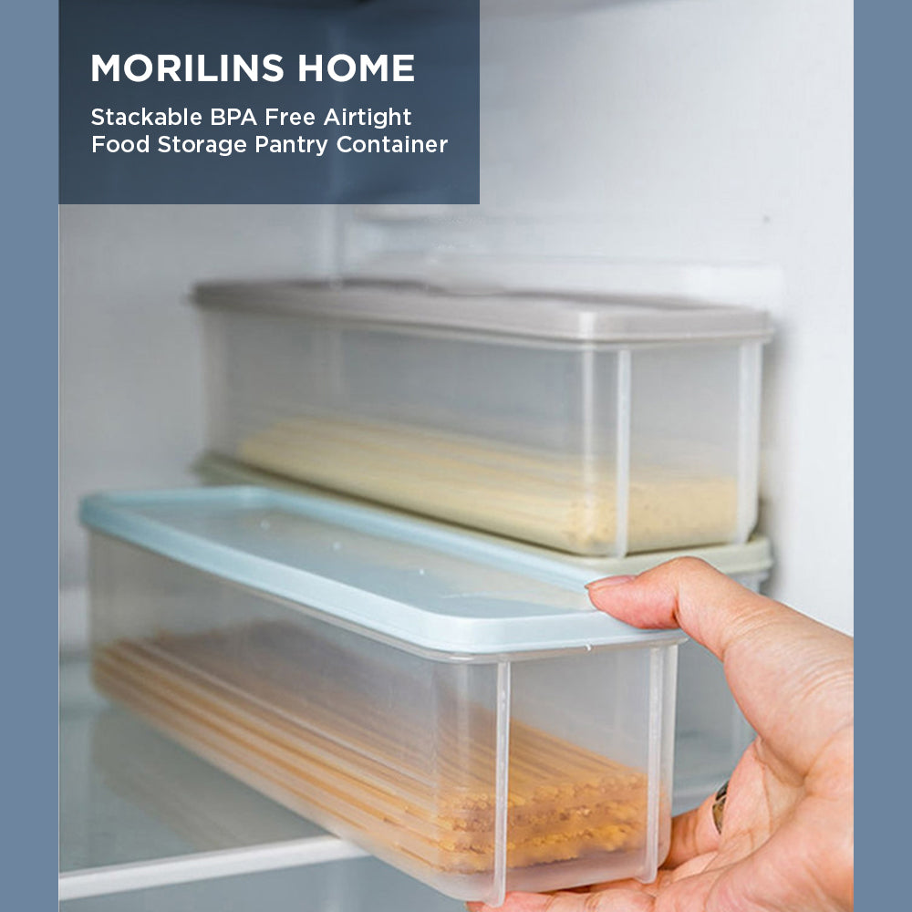 [Morilins Home] Set-of-3 Minimalist Design Stackable Food Storage Organizer/Containers, a pantry must-have - BPA-Free, Space-Saving in Stylish Khaki