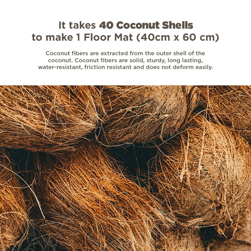 [Morilins Home] Coconut Husk Entrance Floor Mat - Large, Durable, and Eco-Friendly Mat for Your Home or Business - Provides Efficient Scrubbing Action for Clean and Tidy Floors