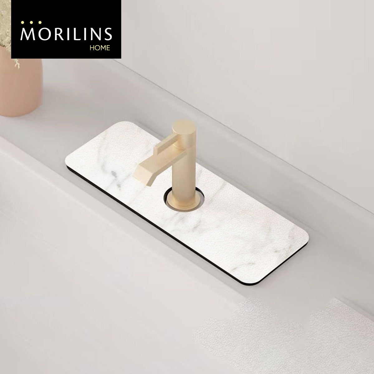 [Morilins Home] Soft Diatomaceous Earth Absorbent Mat for Kitchen/Bathroom Faucet, Fast Drying, Non-Slip, mould-resistant, splash-proof, 38x14cm