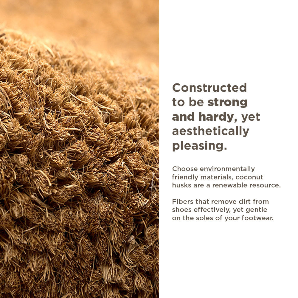 [Morilins Home] Coconut Husk Entrance Floor Mat - Large, Durable, and Eco-Friendly Mat for Your Home or Business - Provides Efficient Scrubbing Action for Clean and Tidy Floors