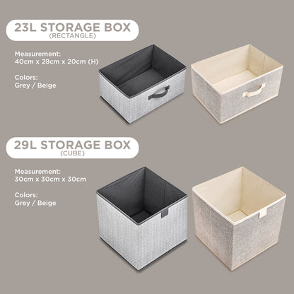 [Morilins Home] Contemporary Collapsible Rigid Rectangle Woven Storage Bin With Pull Handle, A Space-Saving & Convenient Organization on Shelves