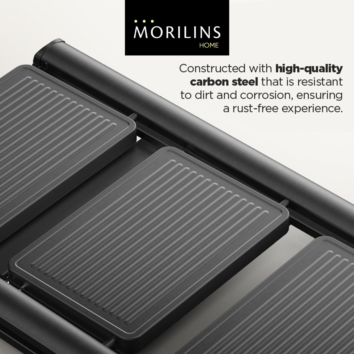 [Morilins Home] Modern Minimalist Ultra-Thin 3-Step / 4-Step Lightweight Folding Ladder - Wide Anti-Slip Steps, Multi-Functional, Ideal for Home & Office (Supports up to 150kg)