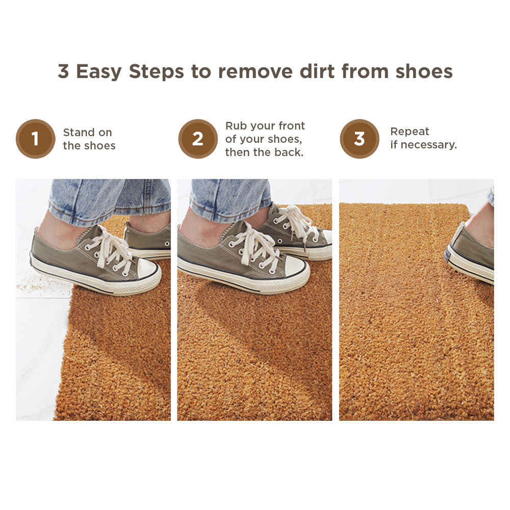[Morilins Home] Coconut Husk Entrance Floor Mat - Large, Durable, and Eco-Friendly Mat for Your Home or Business - Provides Efficient Scrubbing Action for Clean and Tidy Floors