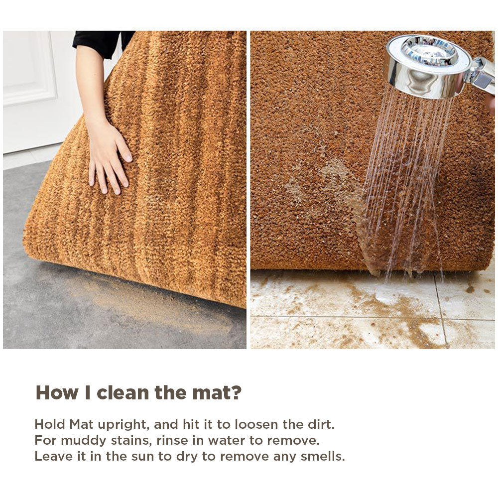 [Morilins Home] Coconut Husk Entrance Floor Mat - Large, Durable, and Eco-Friendly Mat for Your Home or Business - Provides Efficient Scrubbing Action for Clean and Tidy Floors