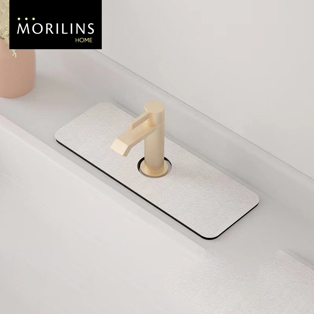 [Morilins Home] Soft Diatomaceous Earth Absorbent Mat for Kitchen/Bathroom Faucet, Fast Drying, Non-Slip, mould-resistant, splash-proof, 38x14cm