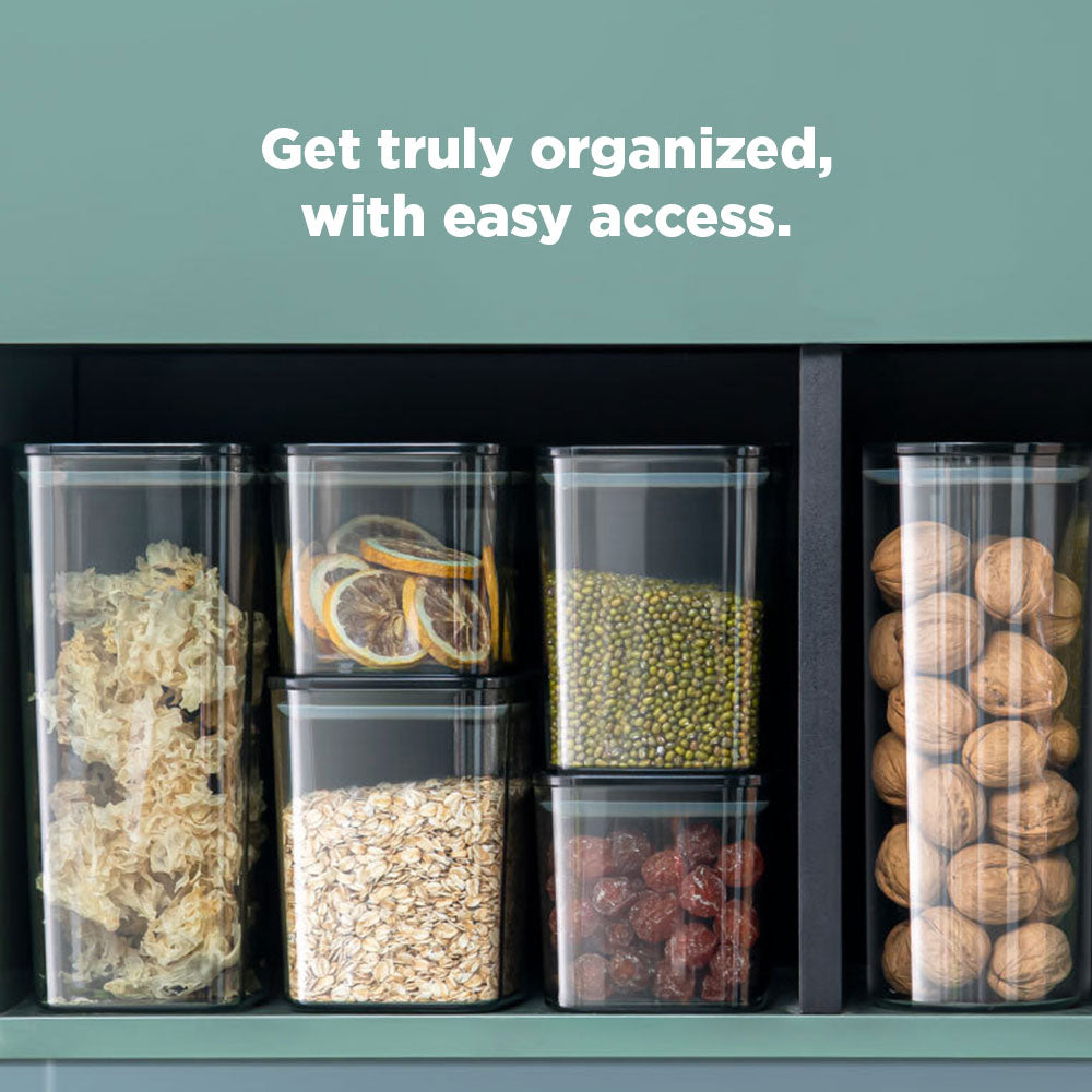 [Morilins Home] Airtight Food Storage Containers, BPA Free Plastic Food Grade Containers with silicone seal lids, for Kitchen Pantry Organization and Storage