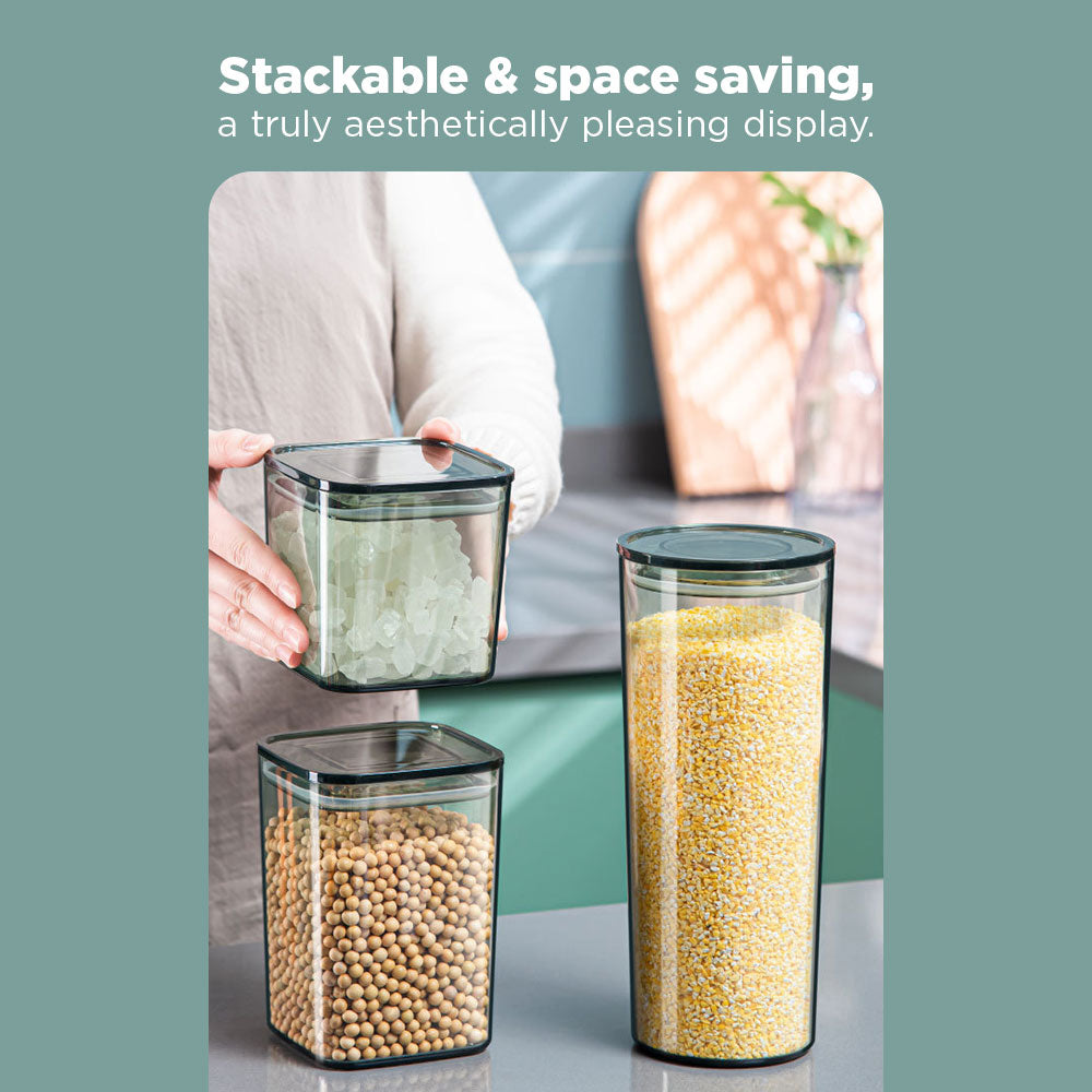 [Morilins Home] Airtight Food Storage Containers, BPA Free Plastic Food Grade Containers with silicone seal lids, for Kitchen Pantry Organization and Storage