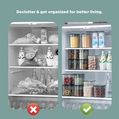 [Morilins Home] Airtight Food Storage Containers, BPA Free Plastic Food Grade Containers with silicone seal lids, for Kitchen Pantry Organization and Storage