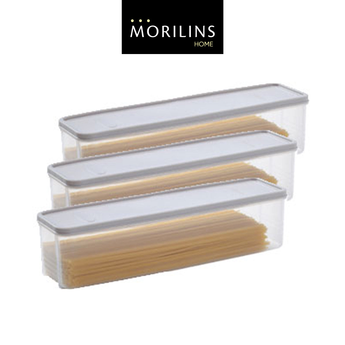 [Morilins Home] Set-of-3 Minimalist Design Stackable Food Storage Organizer/Containers, a pantry must-have - BPA-Free, Space-Saving in Stylish Khaki