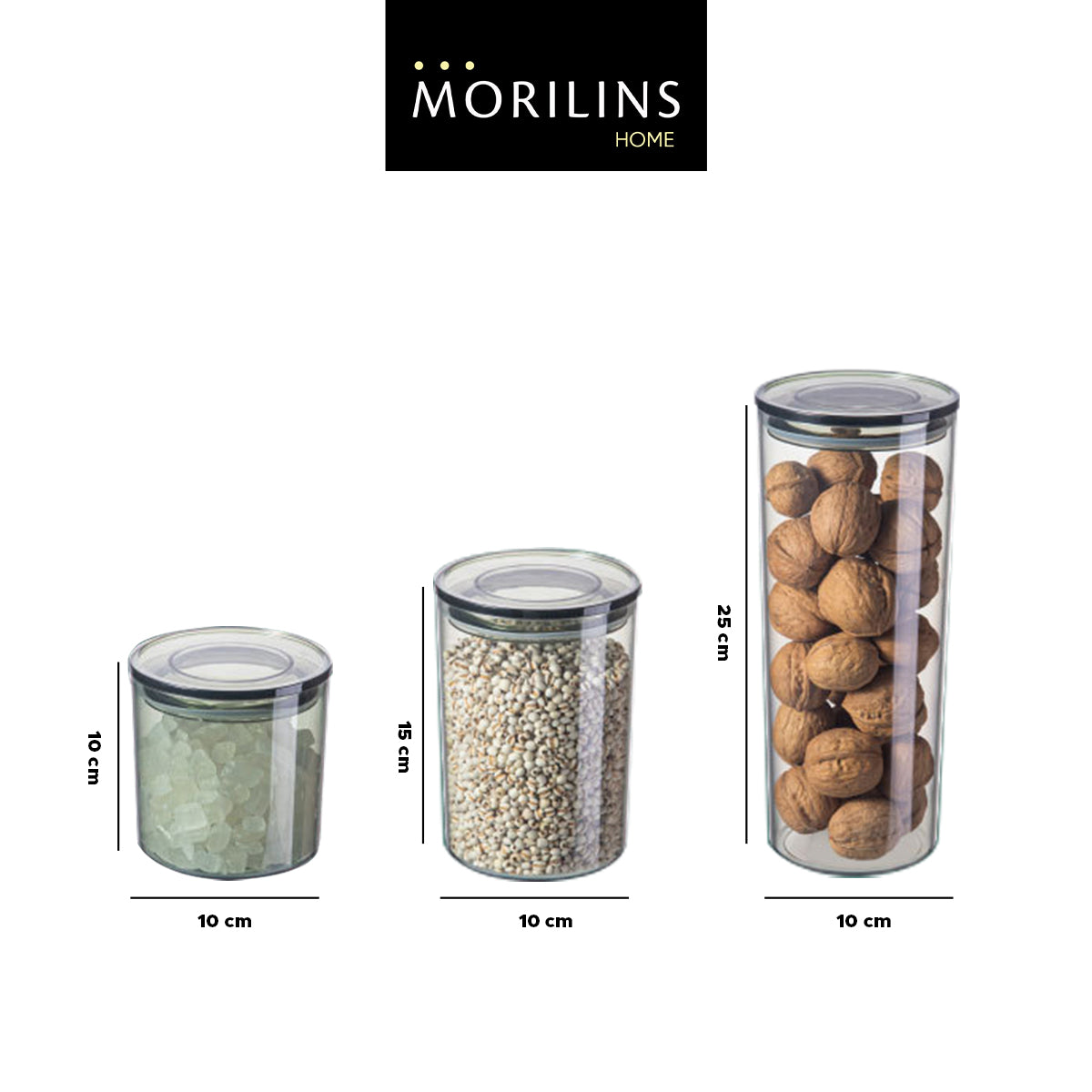 [Morilins Home] Airtight Food Storage Containers, BPA Free Plastic Food Grade Containers with silicone seal lids, for Kitchen Pantry Organization and Storage