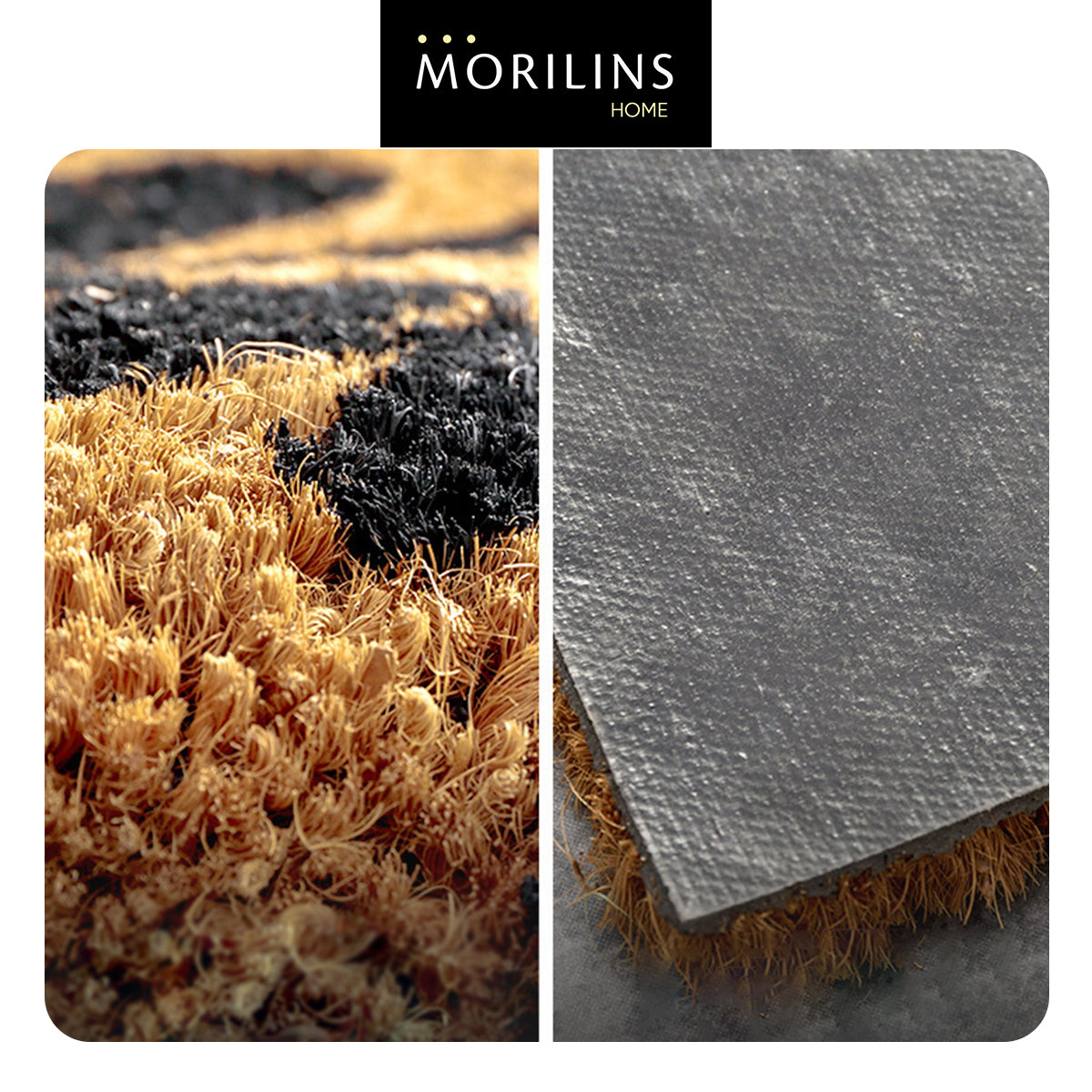 [Morilins Home] Coconut Husk Entrance Floor Mat - Large, Durable, and Eco-Friendly Mat for Your Home or Business - Provides Efficient Scrubbing Action for Clean and Tidy Floors