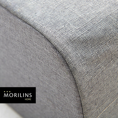 [Morilins Home] Japan-Inspired Multi-Function Tweed Fabric Storage with Real Bamboo Wood Lid - Perfect for Home, Office, & Bathroom Organization