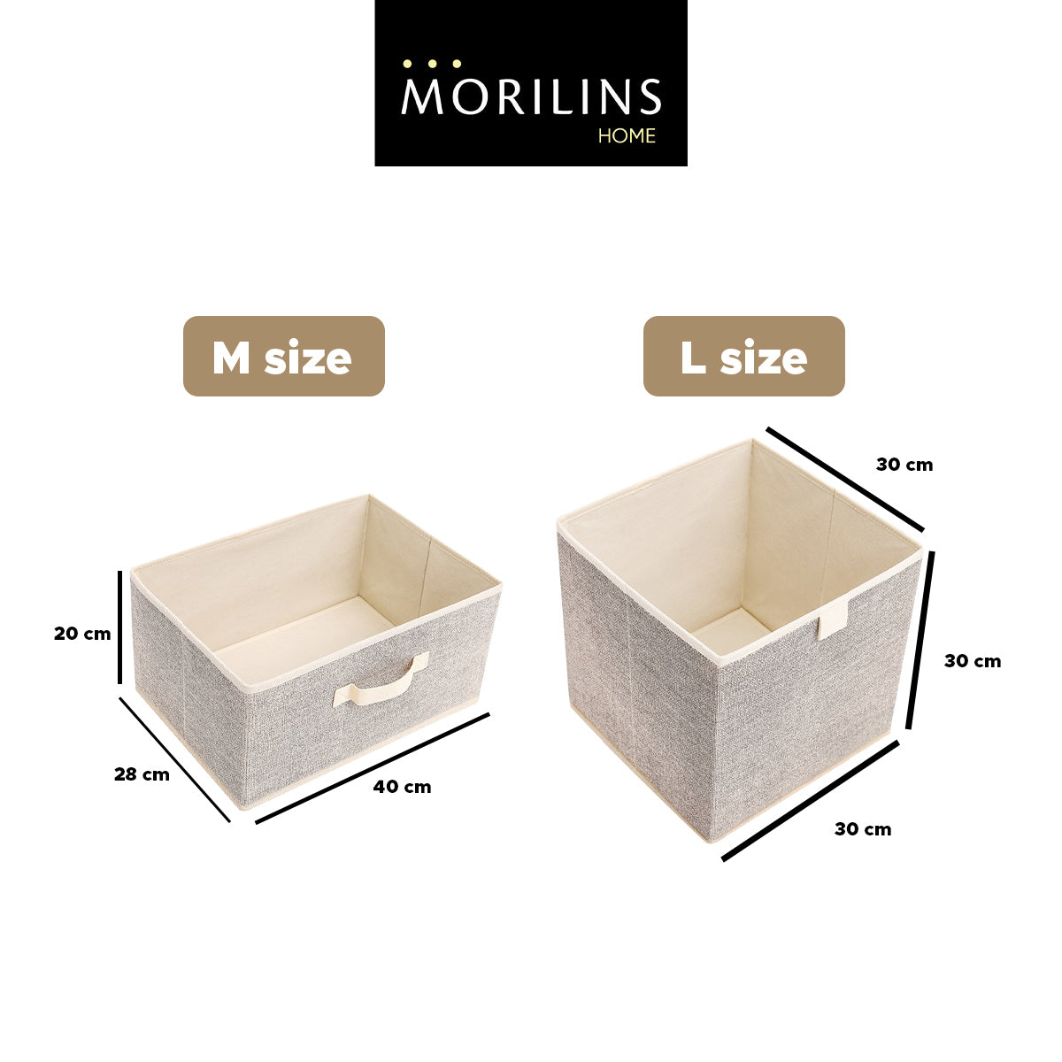 [Morilins Home] Contemporary Collapsible Rigid Rectangle Woven Storage Bin With Pull Handle, A Space-Saving & Convenient Organization on Shelves