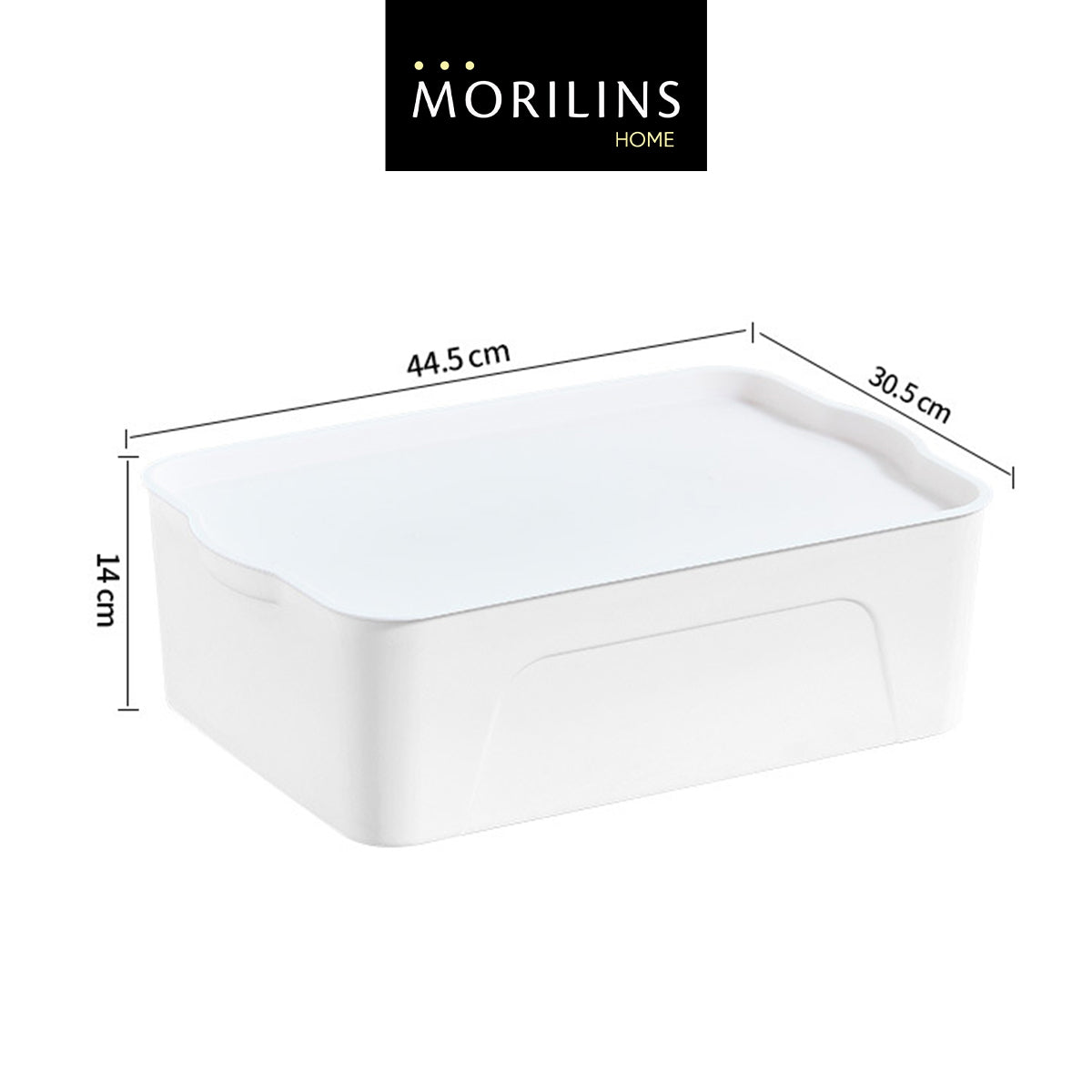 [Morilins Home] White Japanese-Style Clean & Modern Design Stackable White Lidded Plastic Storage Box