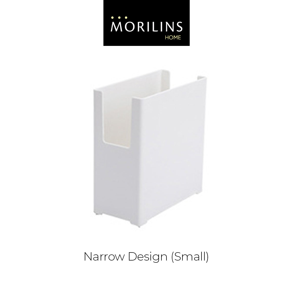 [Morilins Home] White Japanese-Style Modular Stackable Storage Box with Label Holder - Clean & Tidy Look with Easy Access for Sundries, Snacks, Kitchenware & Cosmetics