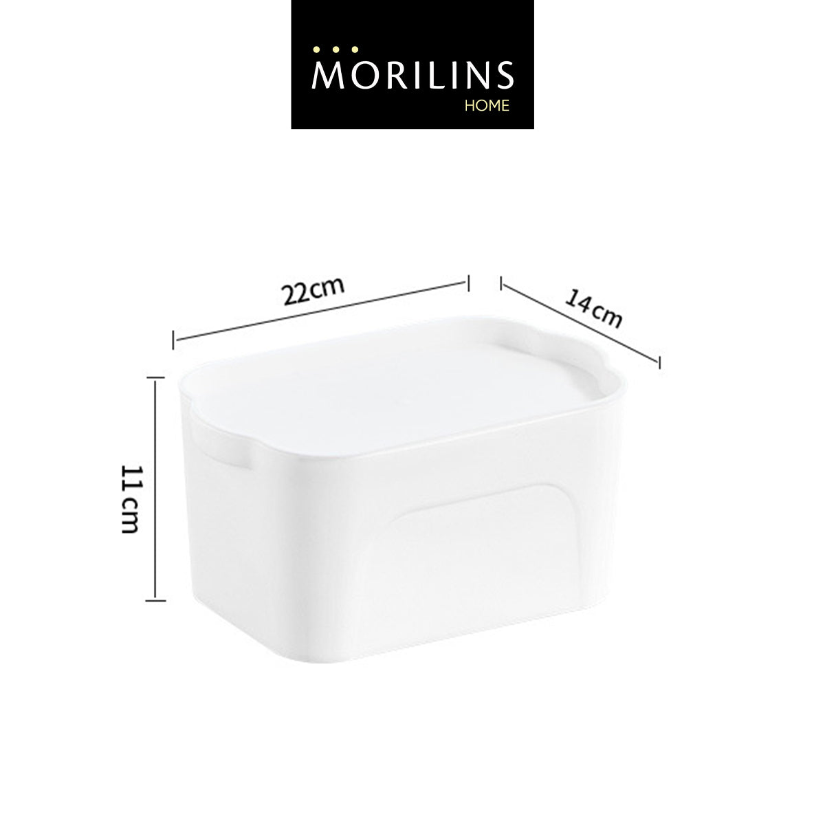 [Morilins Home] White Japanese-Style Clean & Modern Design Stackable White Lidded Plastic Storage Box
