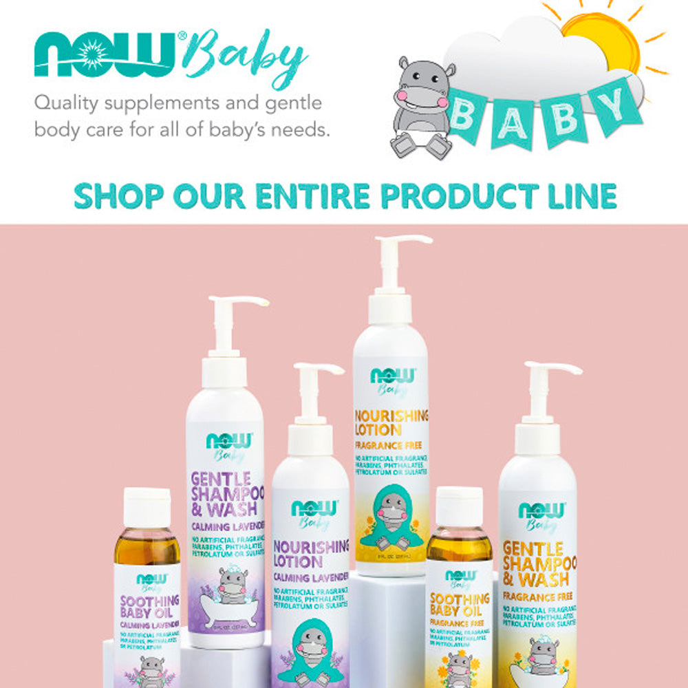 NOW Baby, Gentle Shampoo & Wash, Fragrance Free with No Artificial Fragrance, (237ml)
