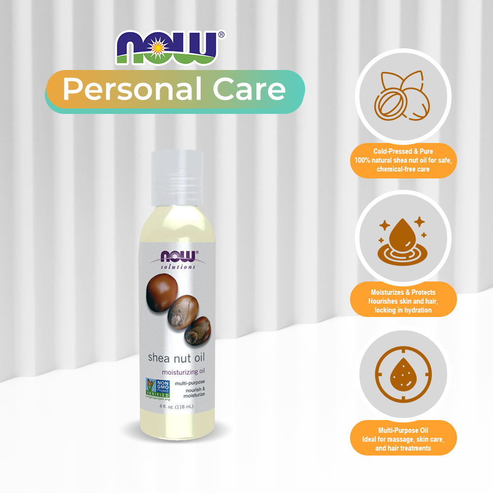 NOW Solutions, Shea Nut Oil, Moisturizing Oil, 4 oz (118 ml)