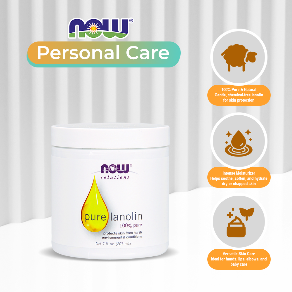 NOW Solutions, Lanolin pure, Intense Protection, 7oz (198g)