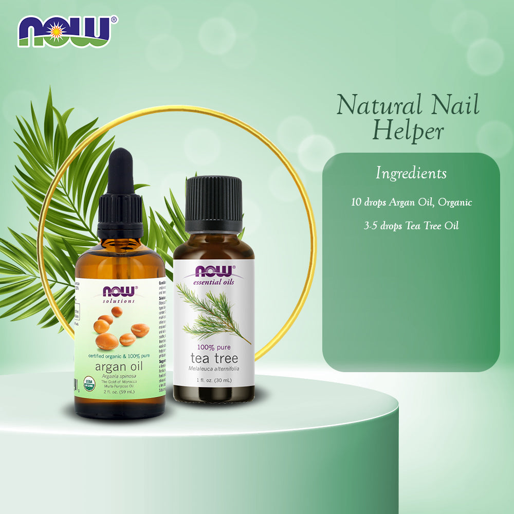 Natural Nail Helper - Organic Argan Oil, Tea Tree Oil