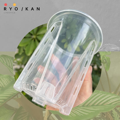 [Ryokan] Transparent Pruning Pots - Set of 3 Value Pack.  Maximize airflow and drainage to promote root development. Durable thickened contruction & UV resistant material