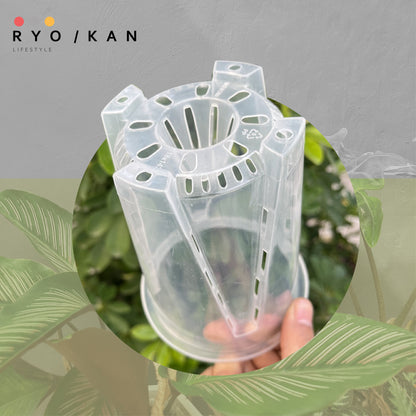 [Ryokan] Transparent Pruning Pots - Set of 3 Value Pack.  Maximize airflow and drainage to promote root development. Durable thickened contruction & UV resistant material