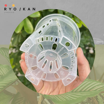 [Ryokan] Transparent Pruning Pots - Set of 3 Value Pack.  Maximize airflow and drainage to promote root development. Durable thickened contruction & UV resistant material