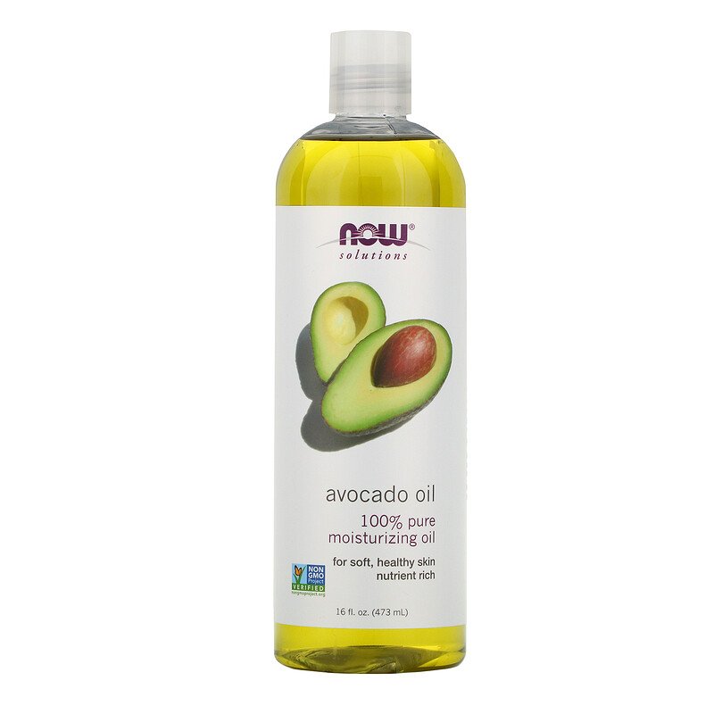 NOW Solutions, Avocado Oil, 100% Pure Moisturizing Oil, Nutrient Rich and Hydrating, 16-Ounce (473 ml)