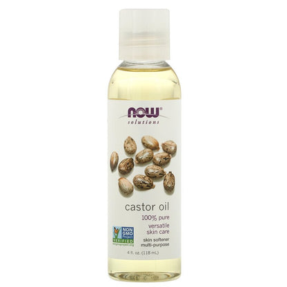 NOW Foods Castor Oil, 100% Pure Versatile Skin Care, Multi-Purpose Skin Softener, (118ml) - Bloom Concept Malaysia