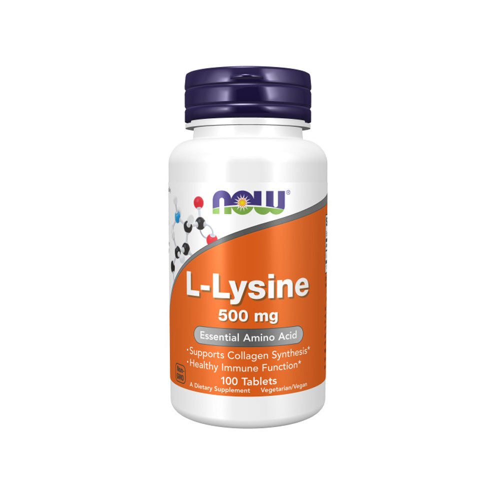 NOW Supplements, L-Lysine (L-Lysine Hydrochloride) 500 mg, Amino Acid, 100 Tablets