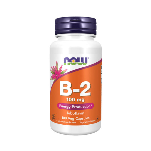 NOW Supplements, Vitamin B-2 (Riboflavin) 100 mg, Energy Production*, 100 Veg Capsules